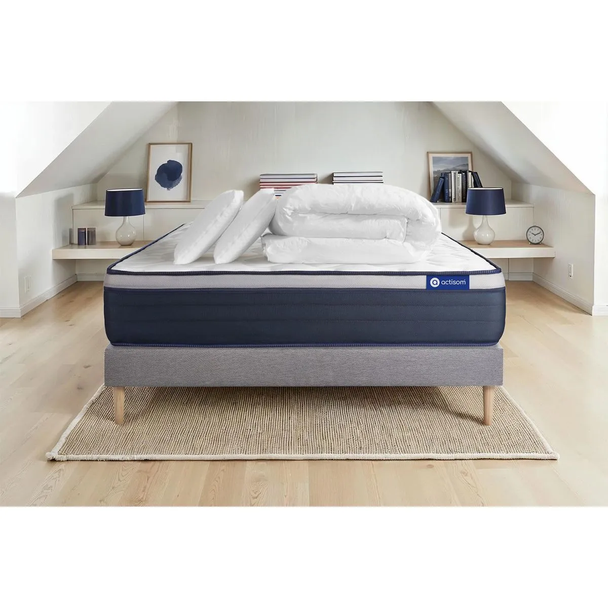 Pack Actimemo Max 140x200 Sommier Kit Gris