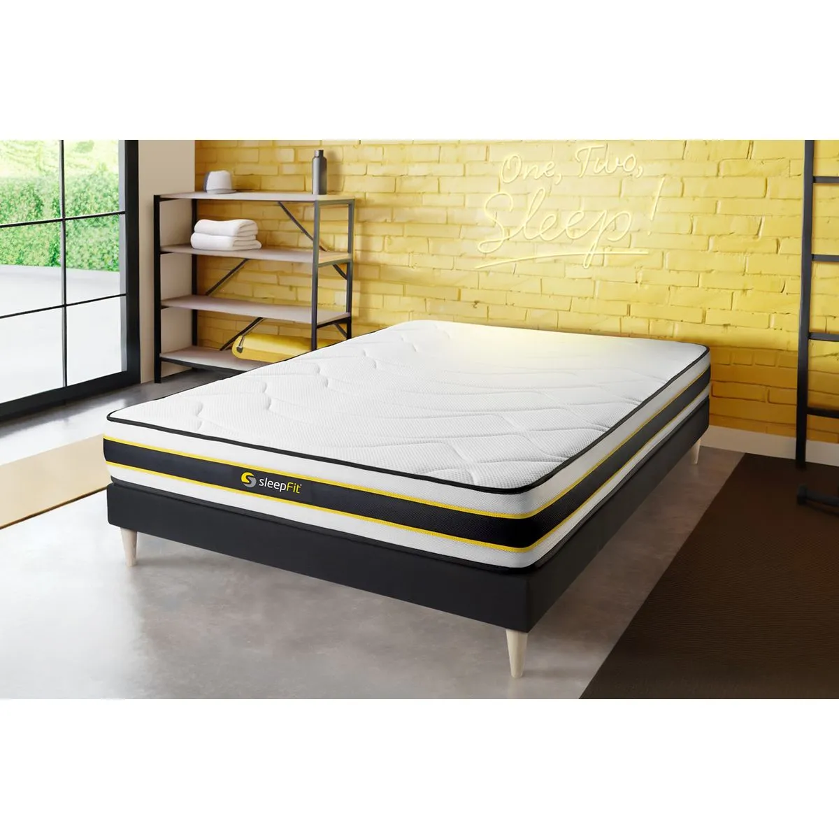 Sleepfit Ensemble Flexy 180x200 Noir