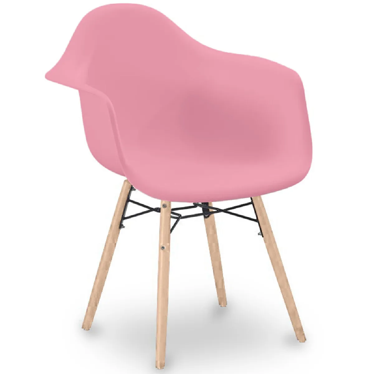 Chaise de Salle à Manger Design Scandinave - Pieds en Bois - Nordika Rose