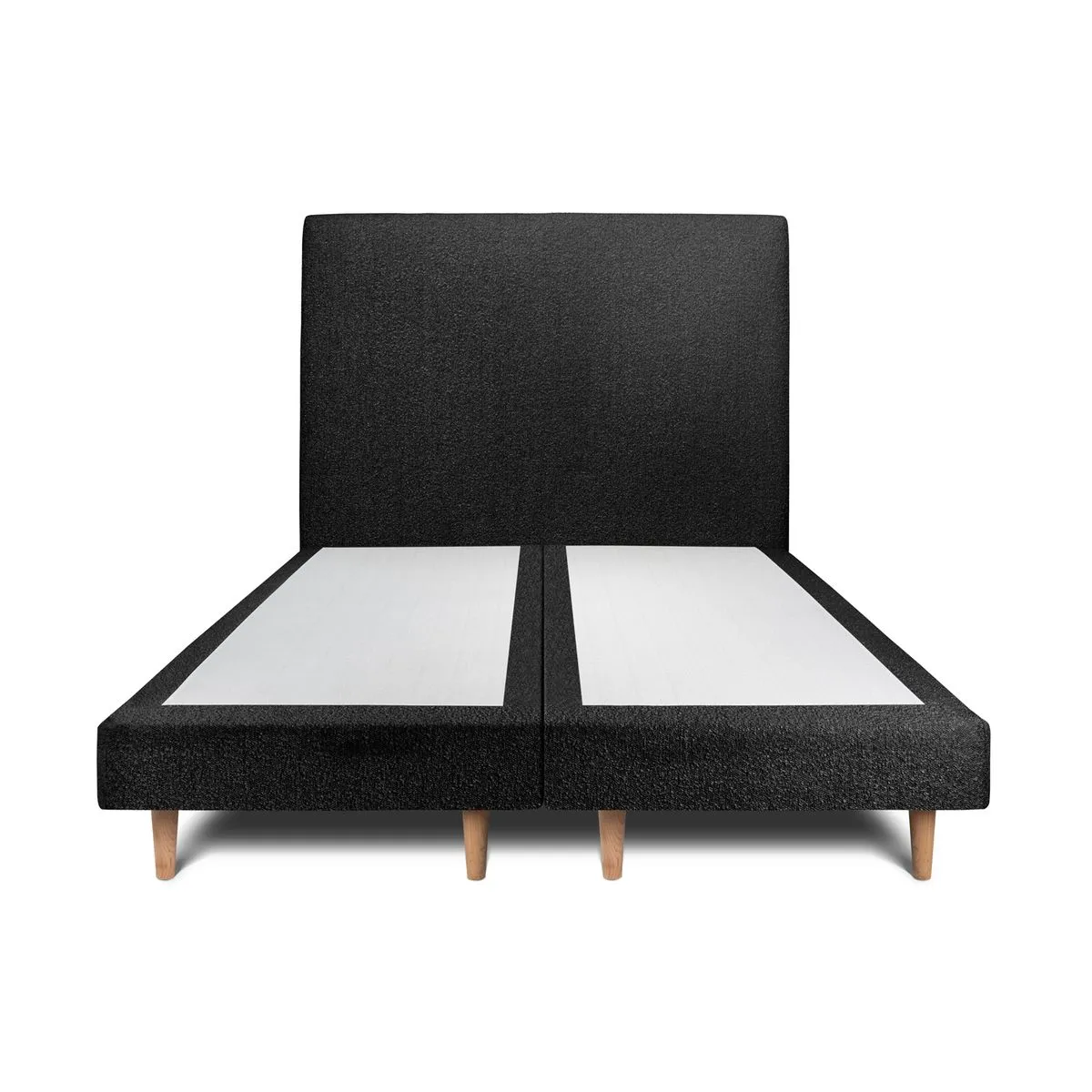 Sommeil de plomb Lit tapissier bouclette - Noir