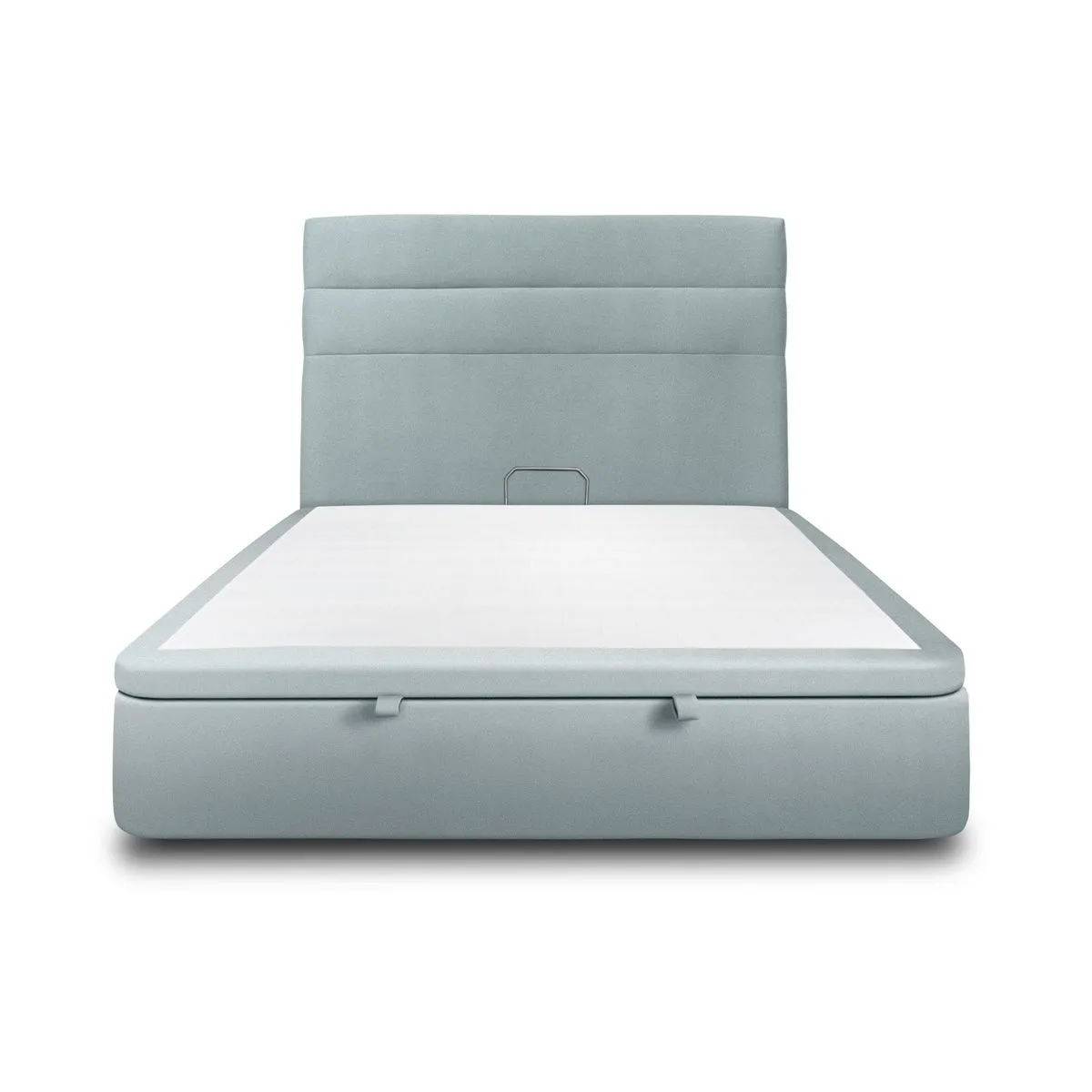 Sommeil de plomb Lit coffre velours - Bleu gris
