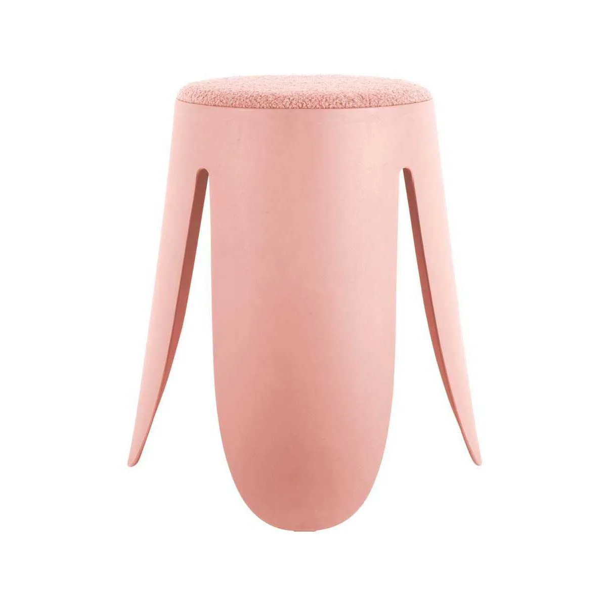 Leitmotiv Pouf tabouret rond - Rose