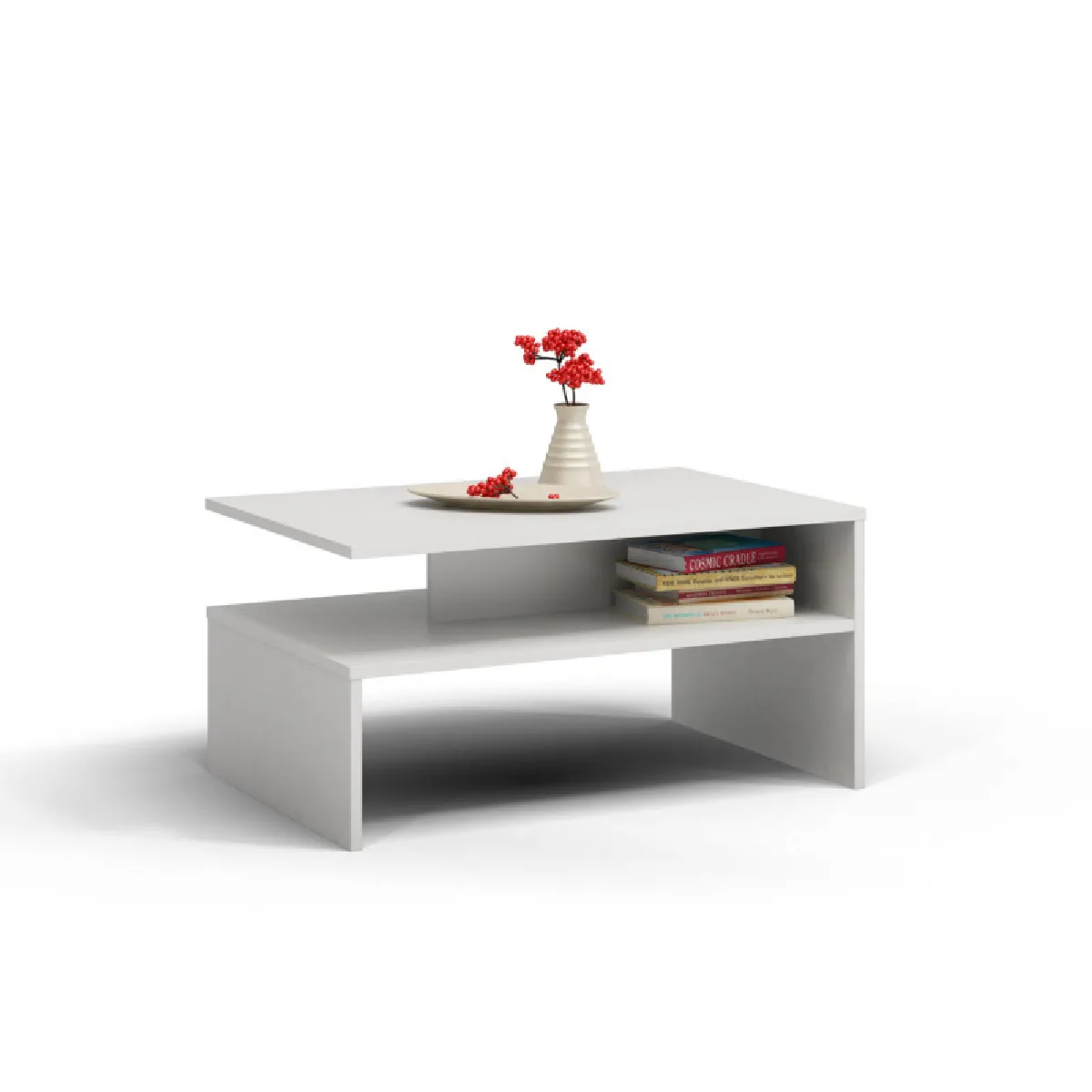 Meilleurs prix pour VIVALDI Table Basse Biston - Blanc