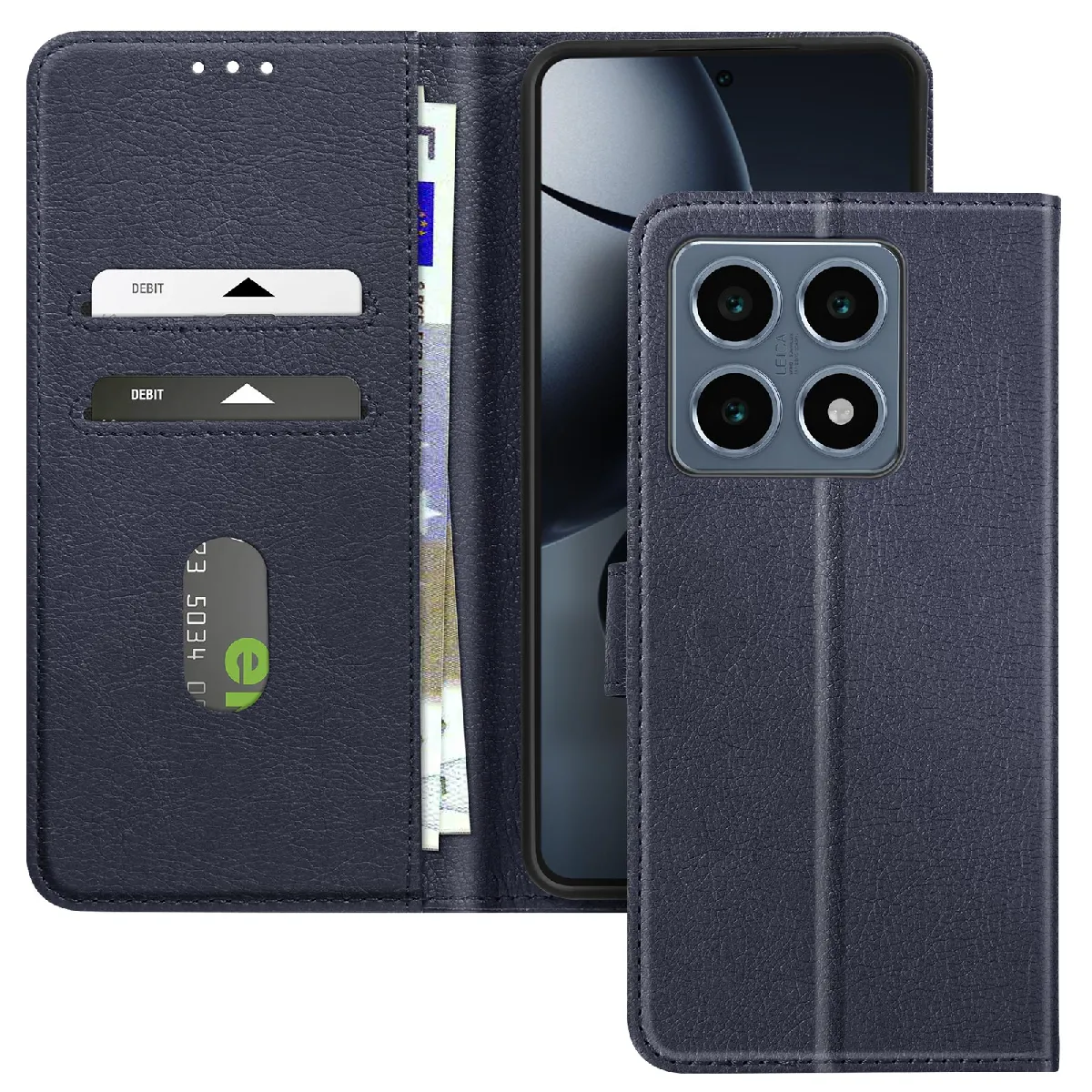 Avizar Bleu Étui Pour Xiaomi 14T Clapet Portefeuille Et Support Vidéo Nuit