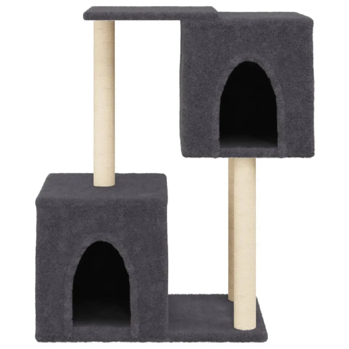 Meilleurs prix pour Arbre à chat meuble tour grimper jouet grattage grattoir escalade plateforme avec griffoirs en sisal foncé 86 cm gris 02_0022714
