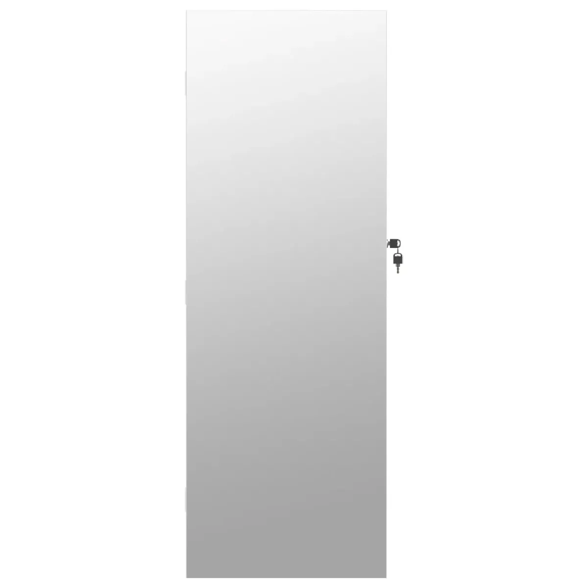 Helloshop26 Armoire à bijoux avec miroir - Blanc