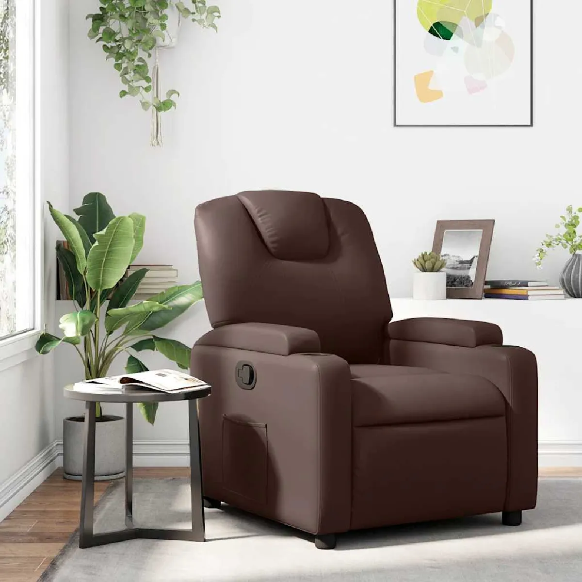Non Communiqué Marron Vidaxl Fauteuil Réglable Similicuir - Image 3