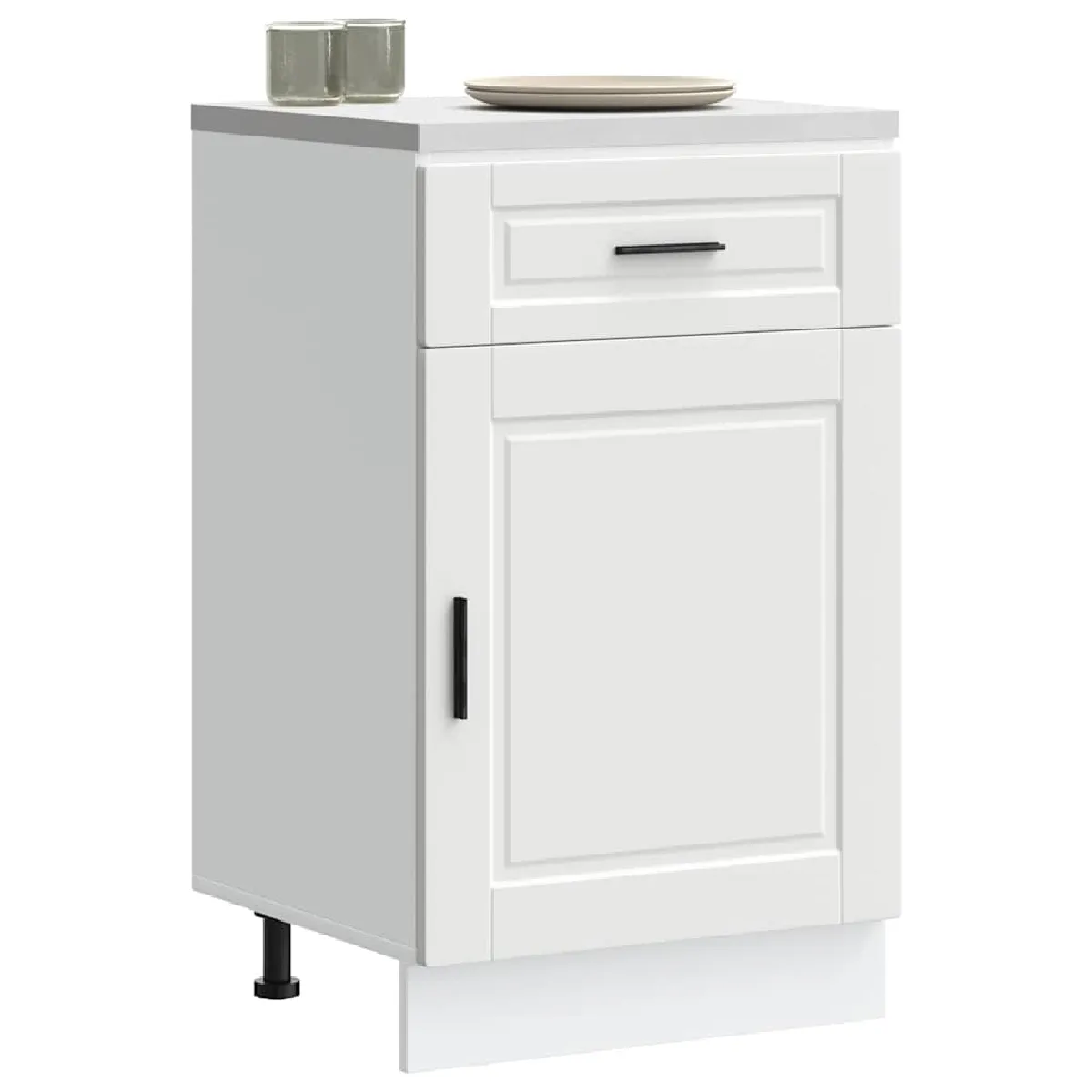 VIDAXL - Armoire de cuisine Porto - Buffet de rangement - Blanc - Image 2