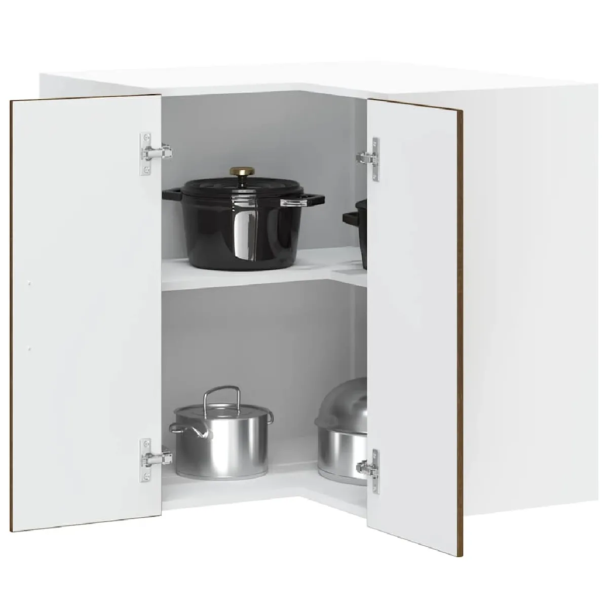 vidaXL Armoire d'Angle Murale - Chêne Marron