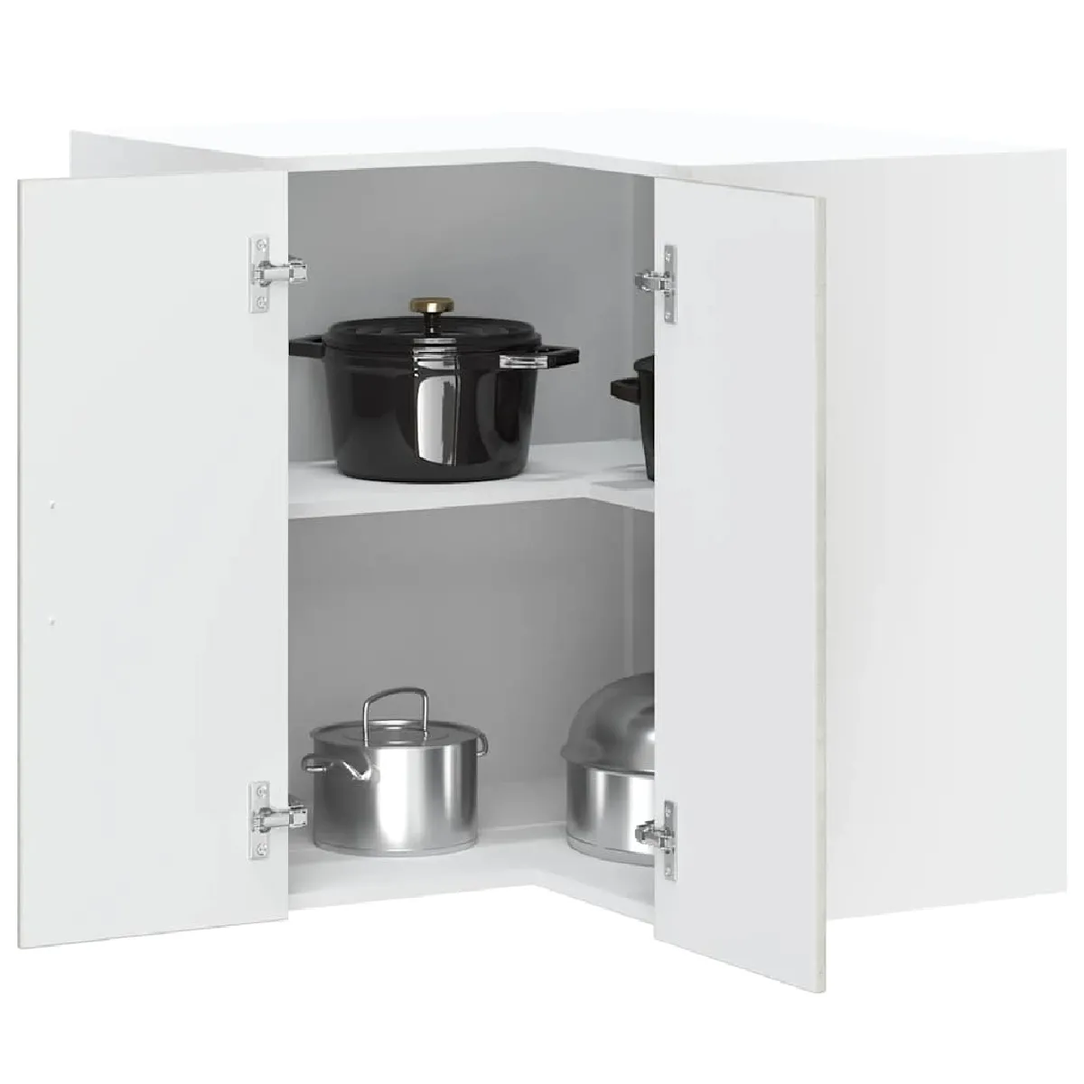 vidaXL Armoire d'angle cuisine Porto gris béton