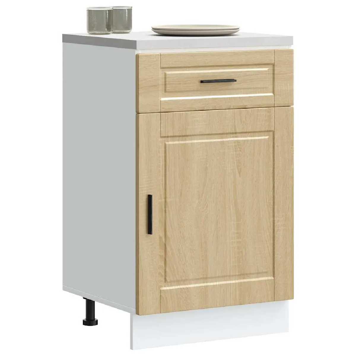 Non Communiqué Marron Vidaxl Armoire De Cuisine Porto Chêne Sonoma Bois D'ingénierie 853960 - Image 3