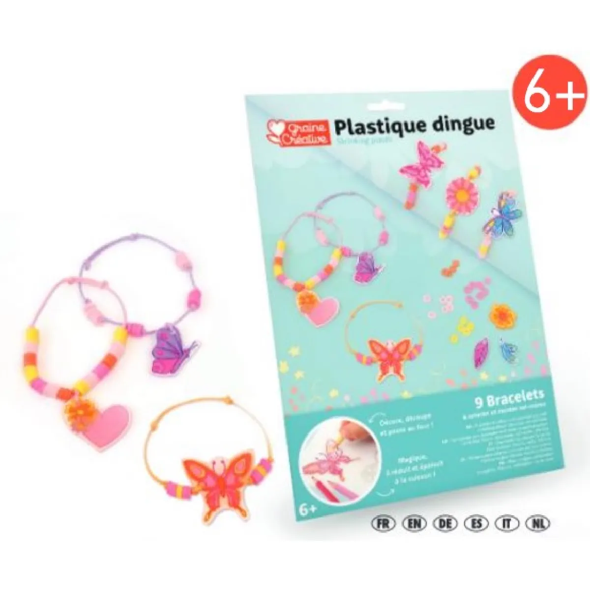 Graines Créatives 9 Bracelets Plastique Dingue