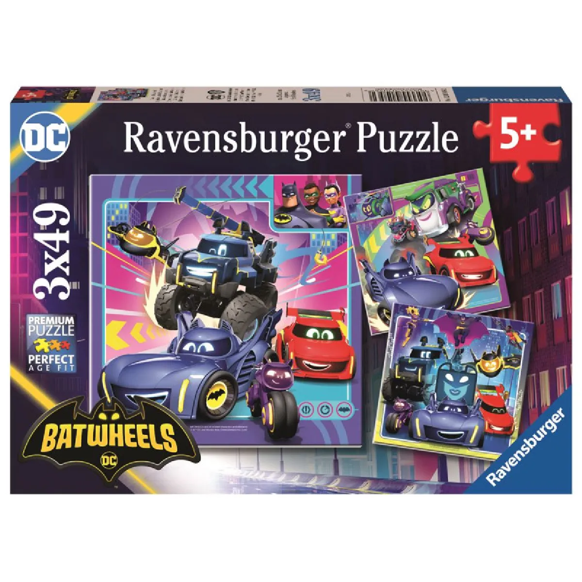 Puzzles 3x49 pièces : Appel à tous les Batwheels ! Ravensburger France - vue 2