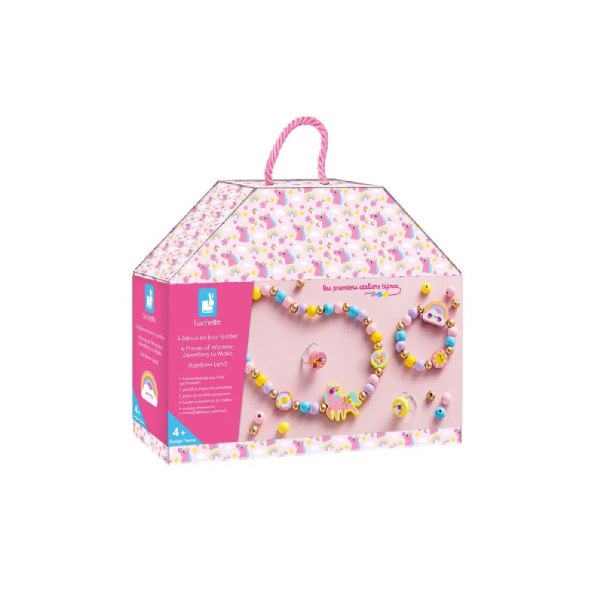 Janod Doré Coffret Création 4 Bijoux En Bois Rainbow Land - Image 3