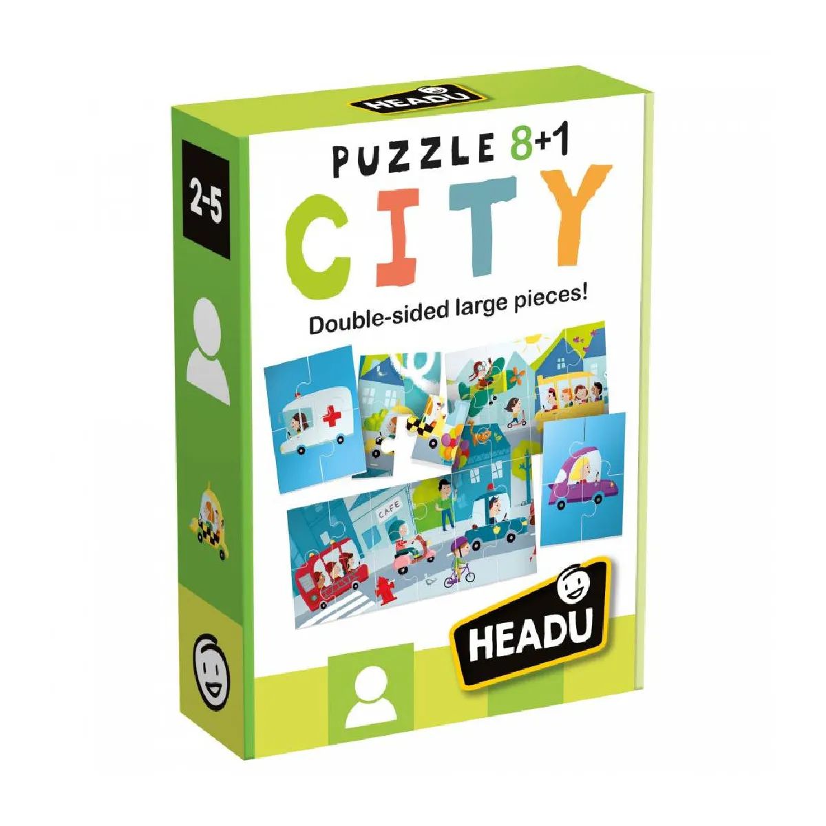 Headu puzzle double face ville