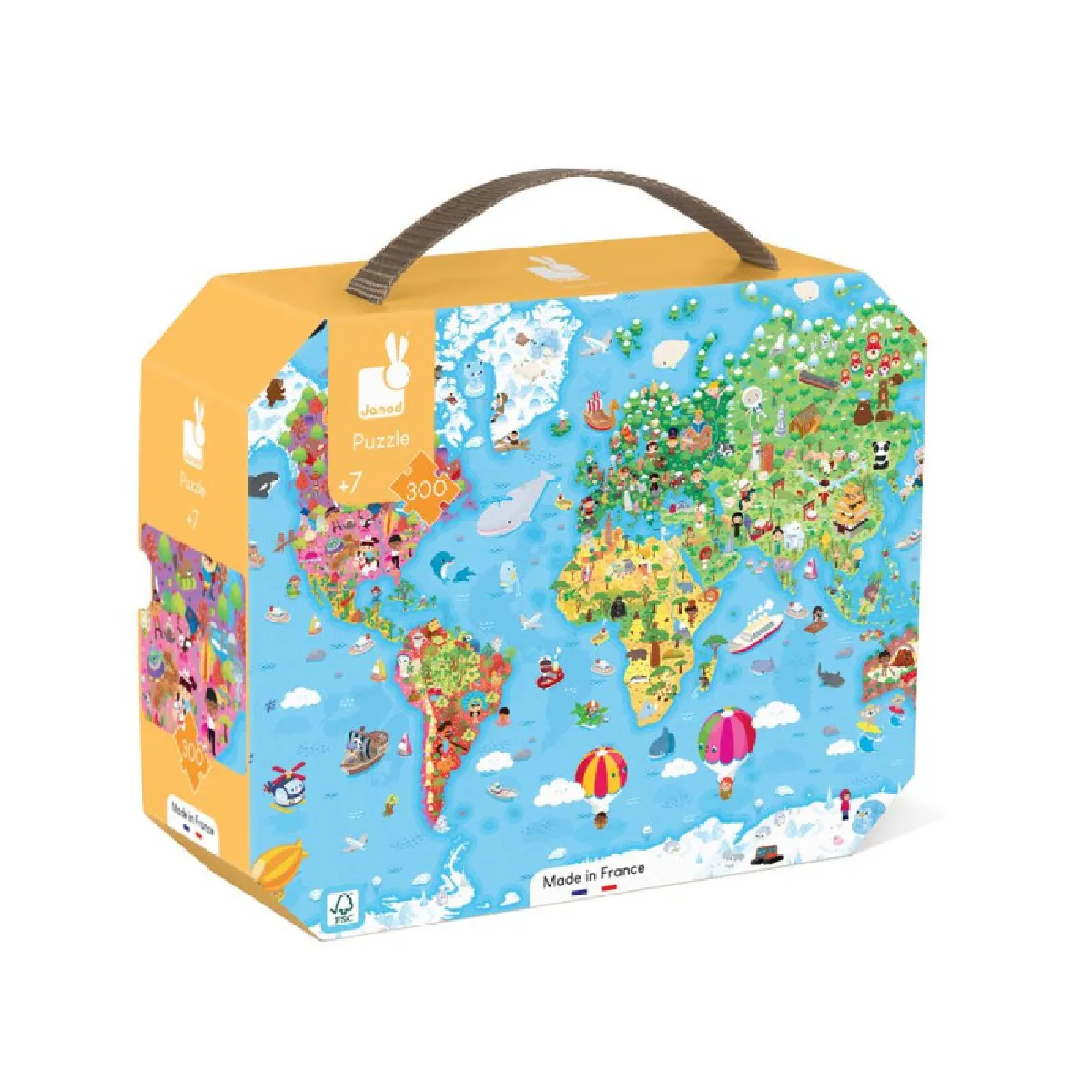 Janod Puzzle géant du monde 300 pièces