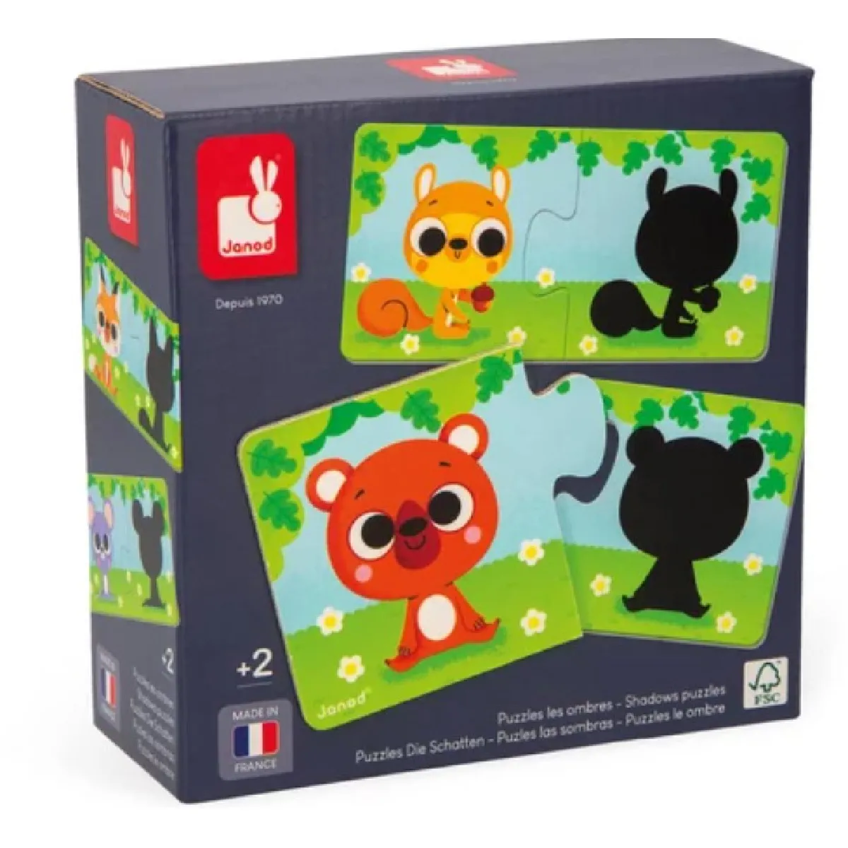 Juratoys-Janod Janod Puzzle Éducatif Animaux Et Ombres