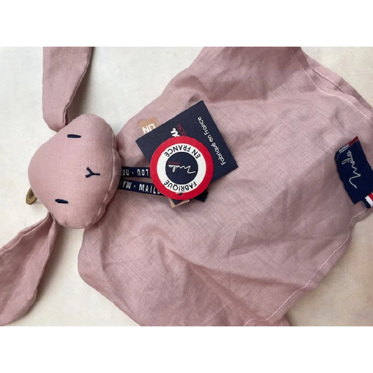 Mailou Tradition Rose Perlipoppette Doudou Lapin - Image 2