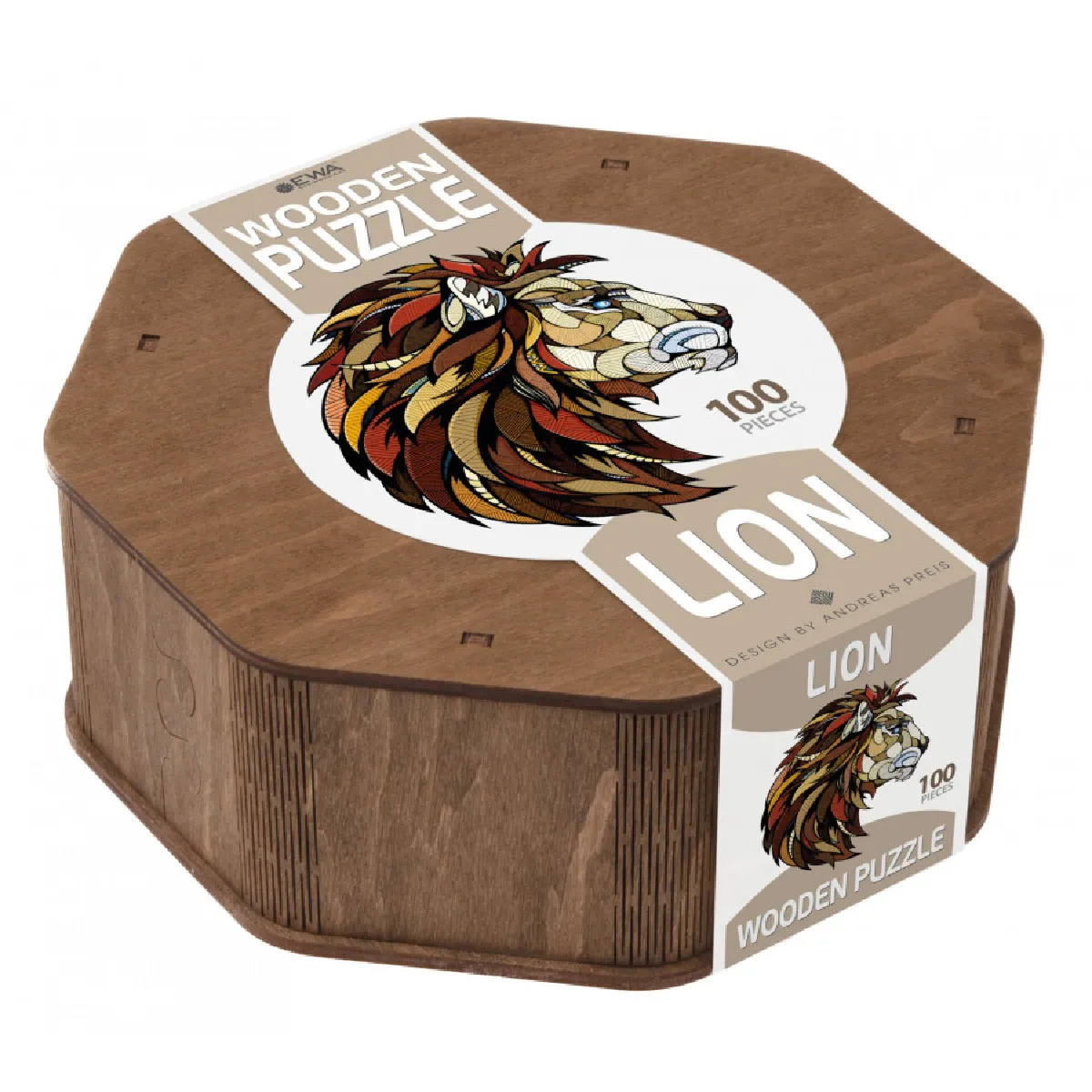 Graine creative Puzzle en bois Lion EWA - 100 pièces