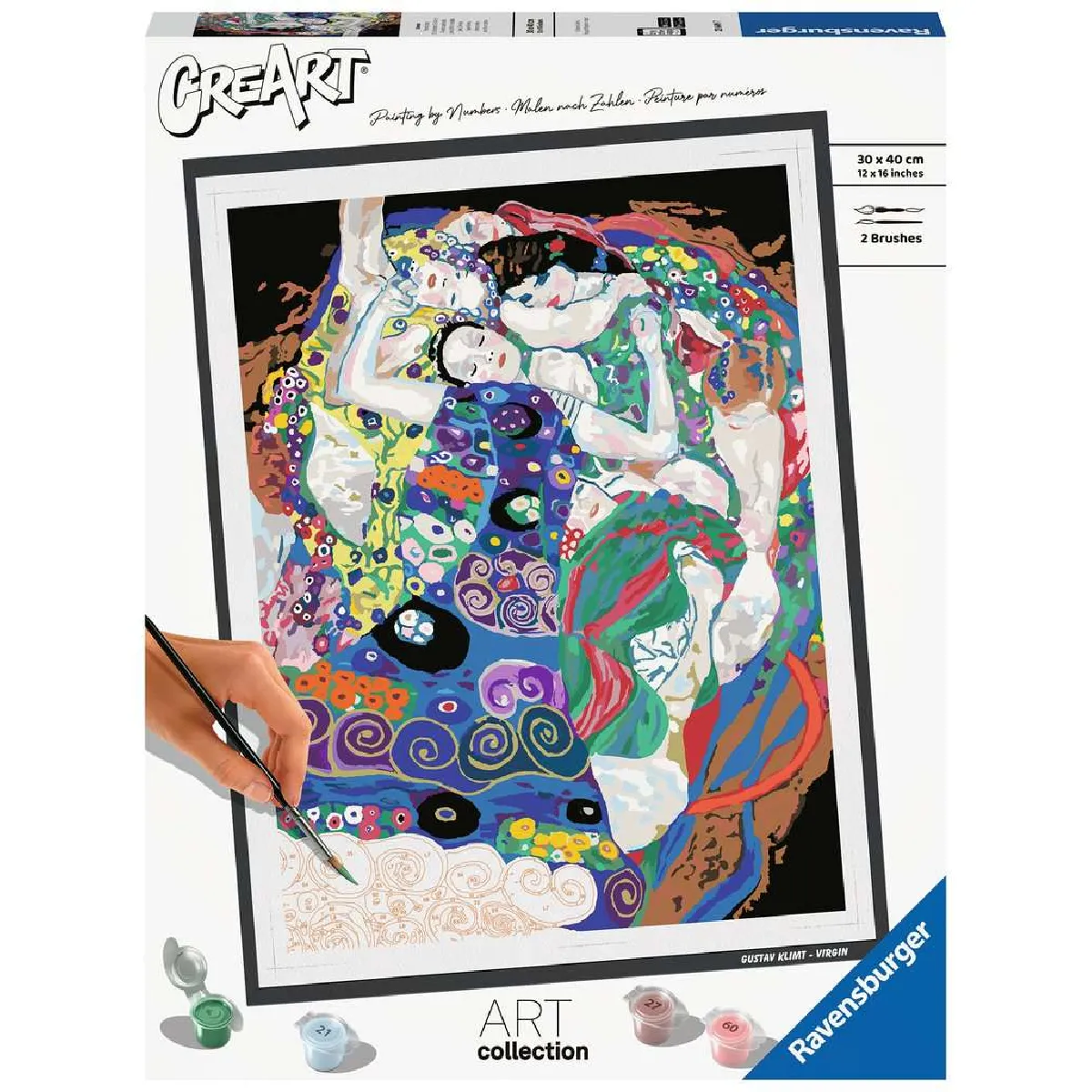 Peinture par numéros CréArt Art collection : Les Vierges Klimt Ravensburger Jeux France - vue 2