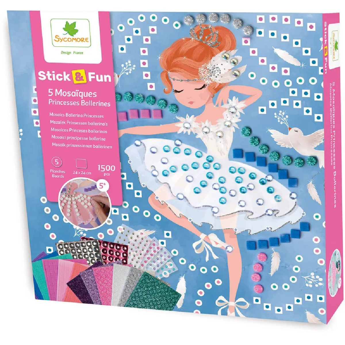 Au Sycomore Kit Créatif Mosaïques Princesses Ballerines - Multicolore