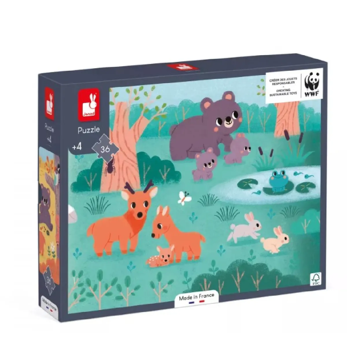 Janod Puzzle panoramique WWFr, 36 pièces