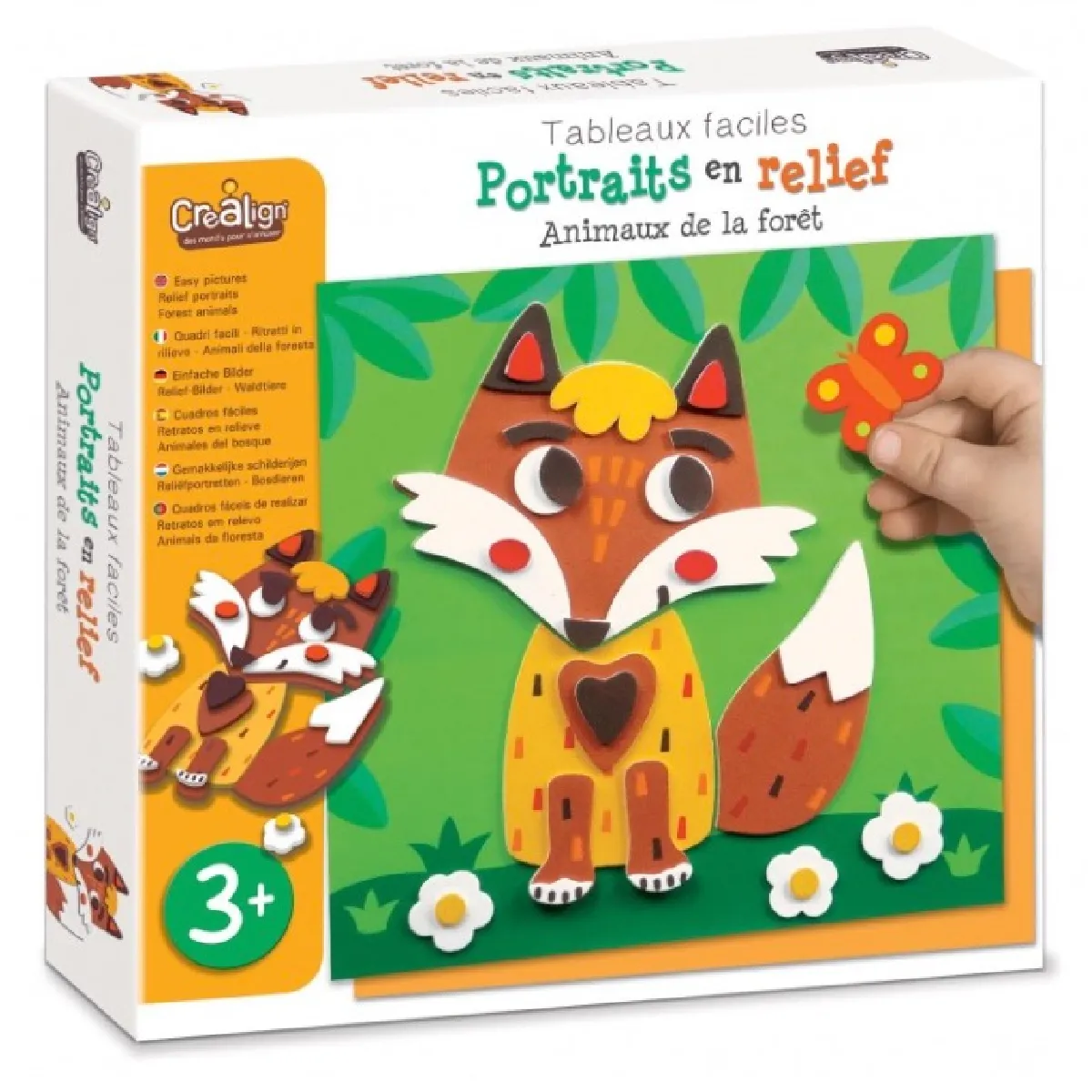 Créa Lign' Coffret Creatif Portrait En Relief - Animaux De La Foret - Image 3