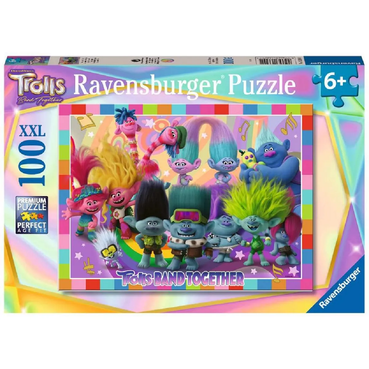 Puzzle 100 pièces : La bande des Trolls Ravensburger France - vue 2