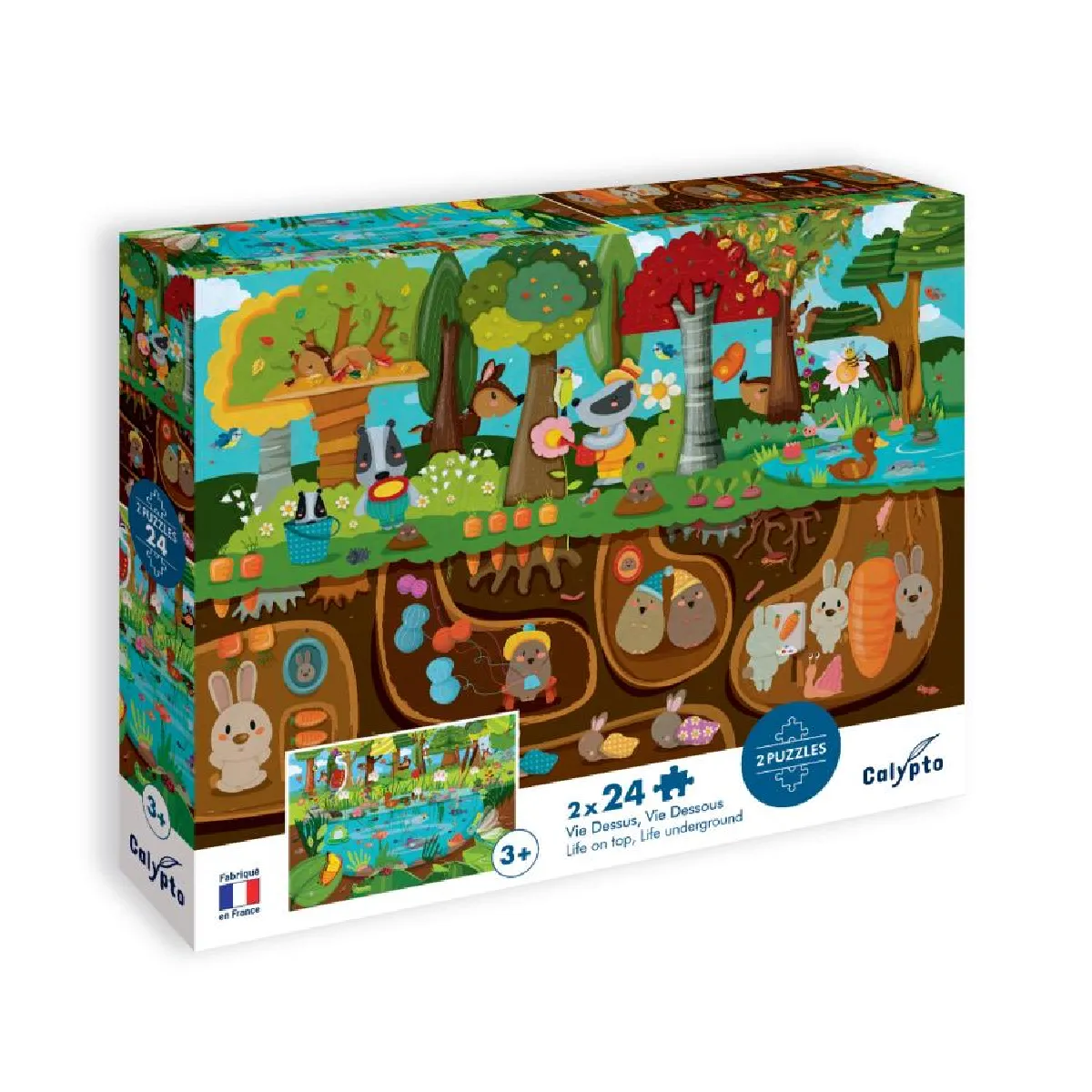 Sentosphere puzzle enfant 2x24 pièces Vie dessus dessous Sentosphere puzzle enfant 2x24 pièces Vie dessus dessous