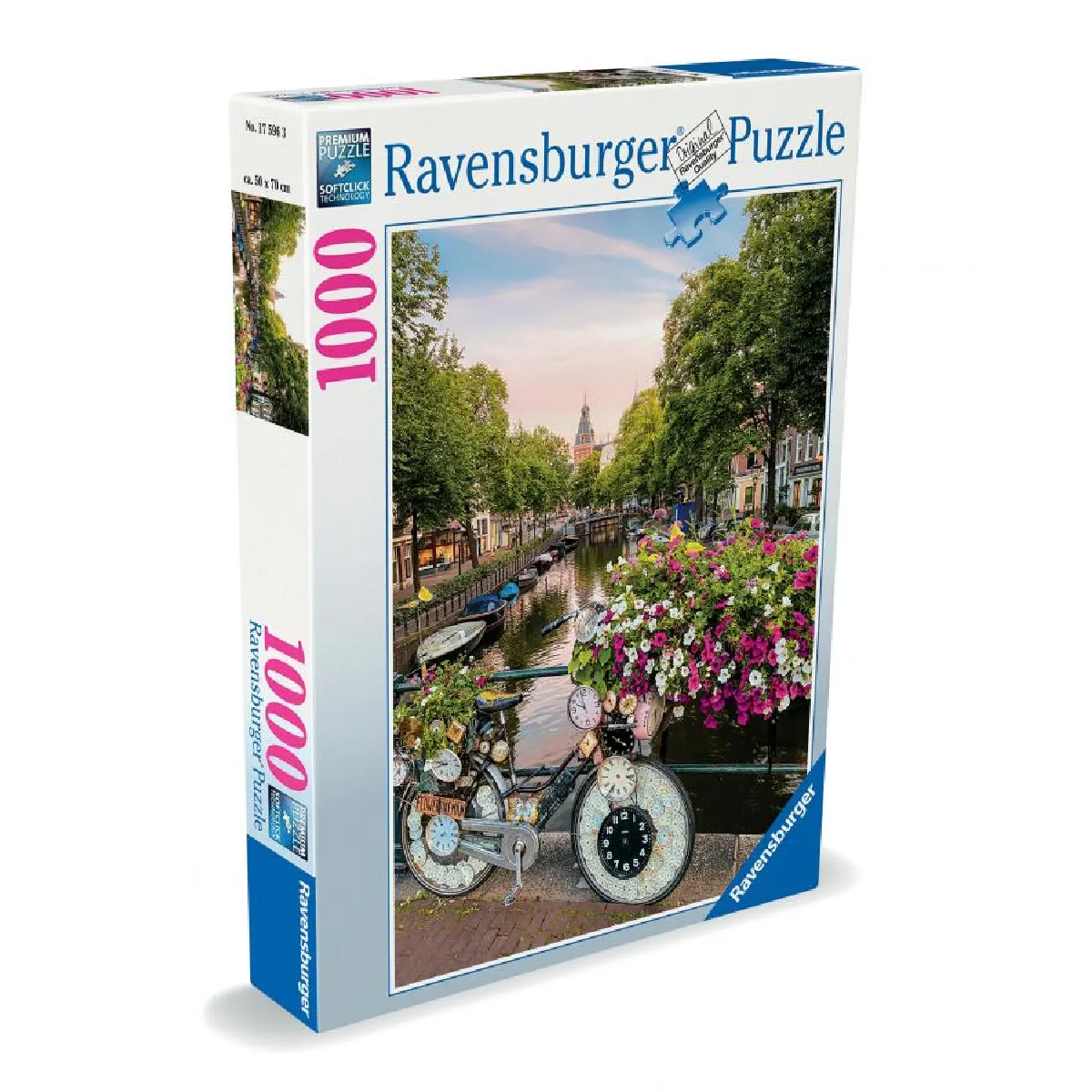 Puzzle 1000 pièces : Vélo et fleurs à Amsterdam Ravensburger France - vue 2