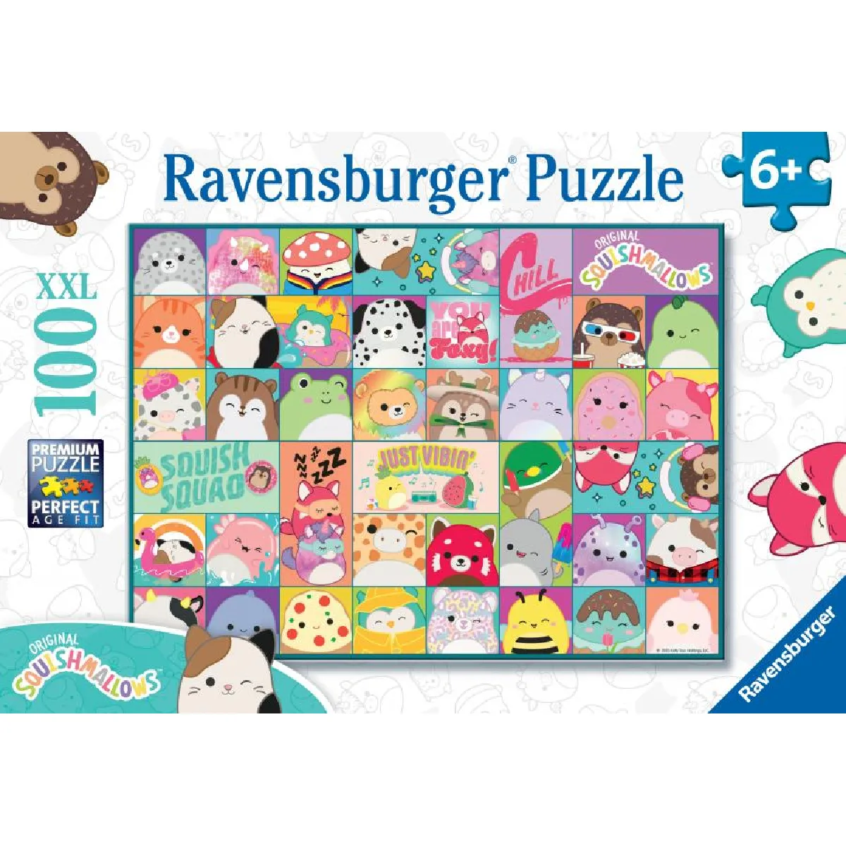 Puzzle 100 pièces : Squishmallows colorés Ravensburger France - vue 3