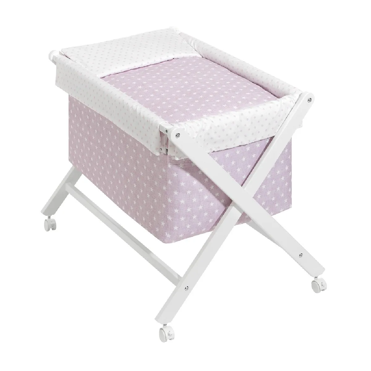 Interbaby Berceau balancelle croix étoile - Blanc