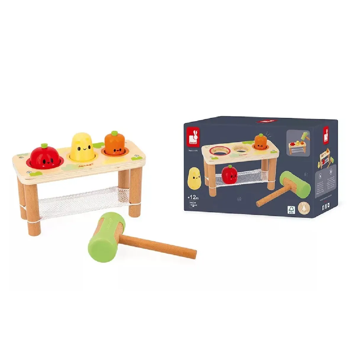 Janod Multicolore Jeu D'éveil Ferme Tap Tap Légumes - Image 2