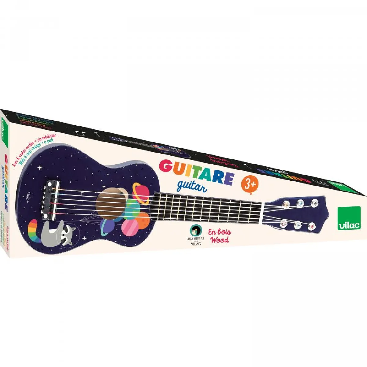 Vilac - Guitare Jouet - Bois - Musique - Image 3