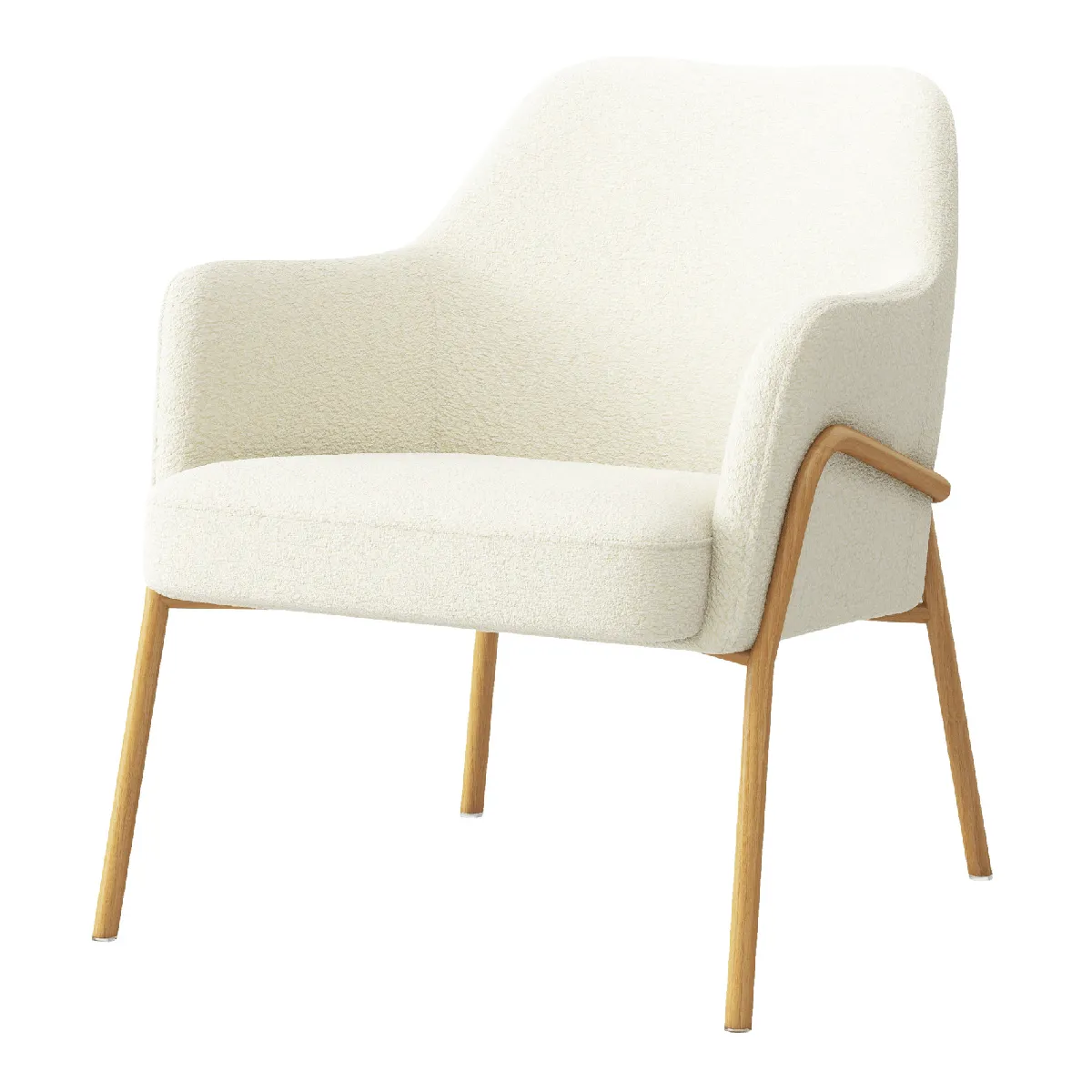 Moloo Fauteuil design bouclé - Écru Moloo Fauteuil design bouclé - Écru