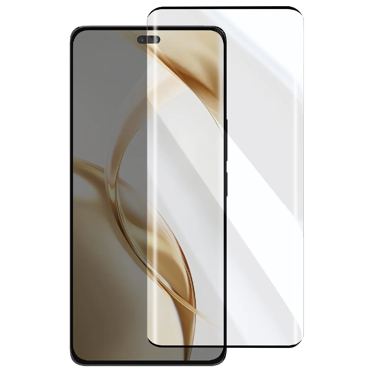 Avizar Noir Verre Trempé Pour Honor 200 Anti-Rayures 9H Bord Adhésif