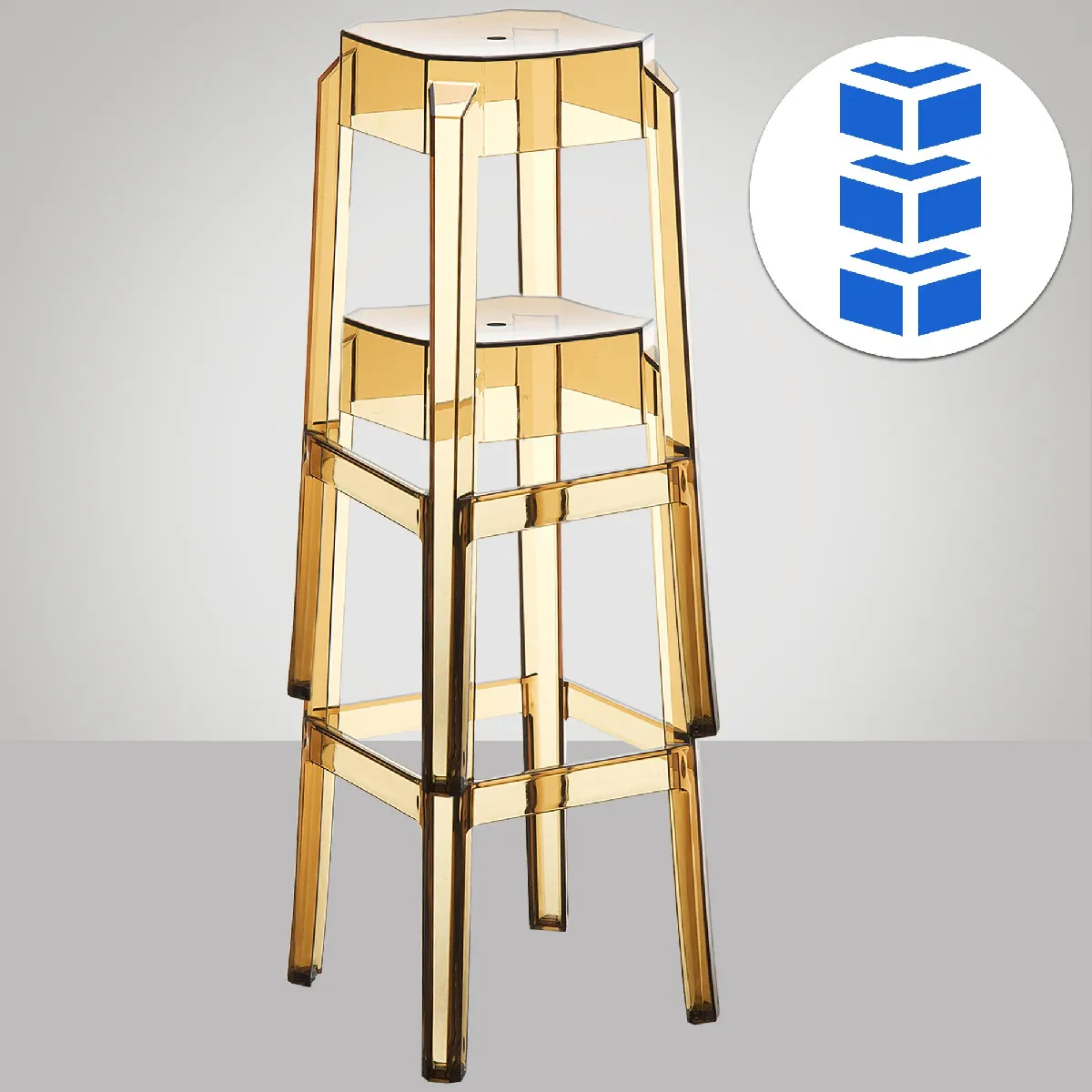Tabouret de bar Fox - Transparent