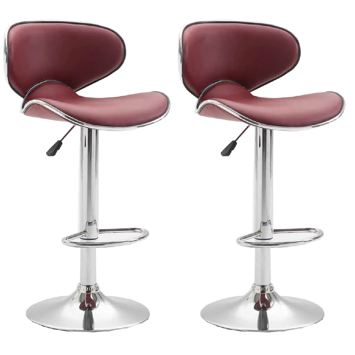 Lot de 2 tabourets de bar - Bordeaux