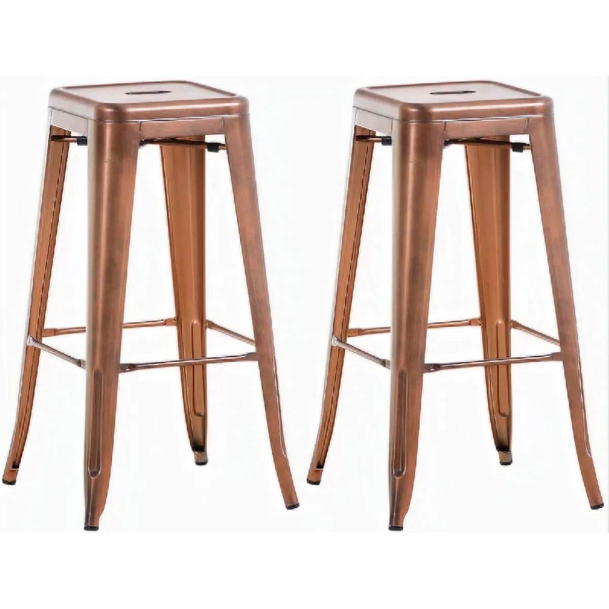 Lot de 2 tabourets de bar - Cuivre