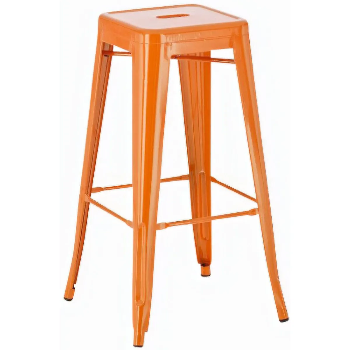 CLP Tabouret de bar 100% en m&eacute;tal JOSHUA , Orange