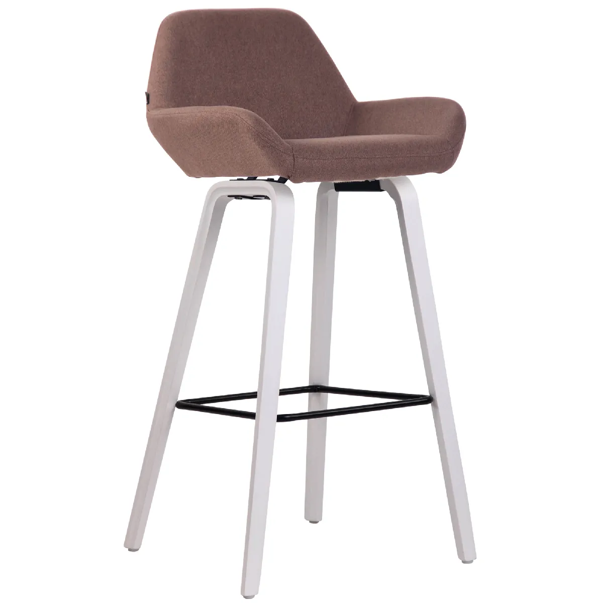 Tabouret De Bar Newnan Tissu Blanc