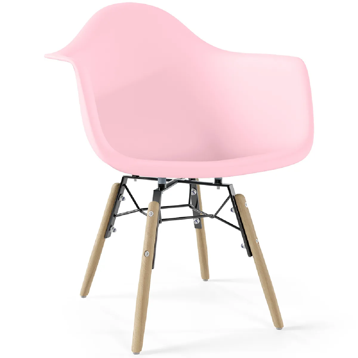 Chaise Enfant Design Scandinave - Pieds en Bois - Nordika Rose