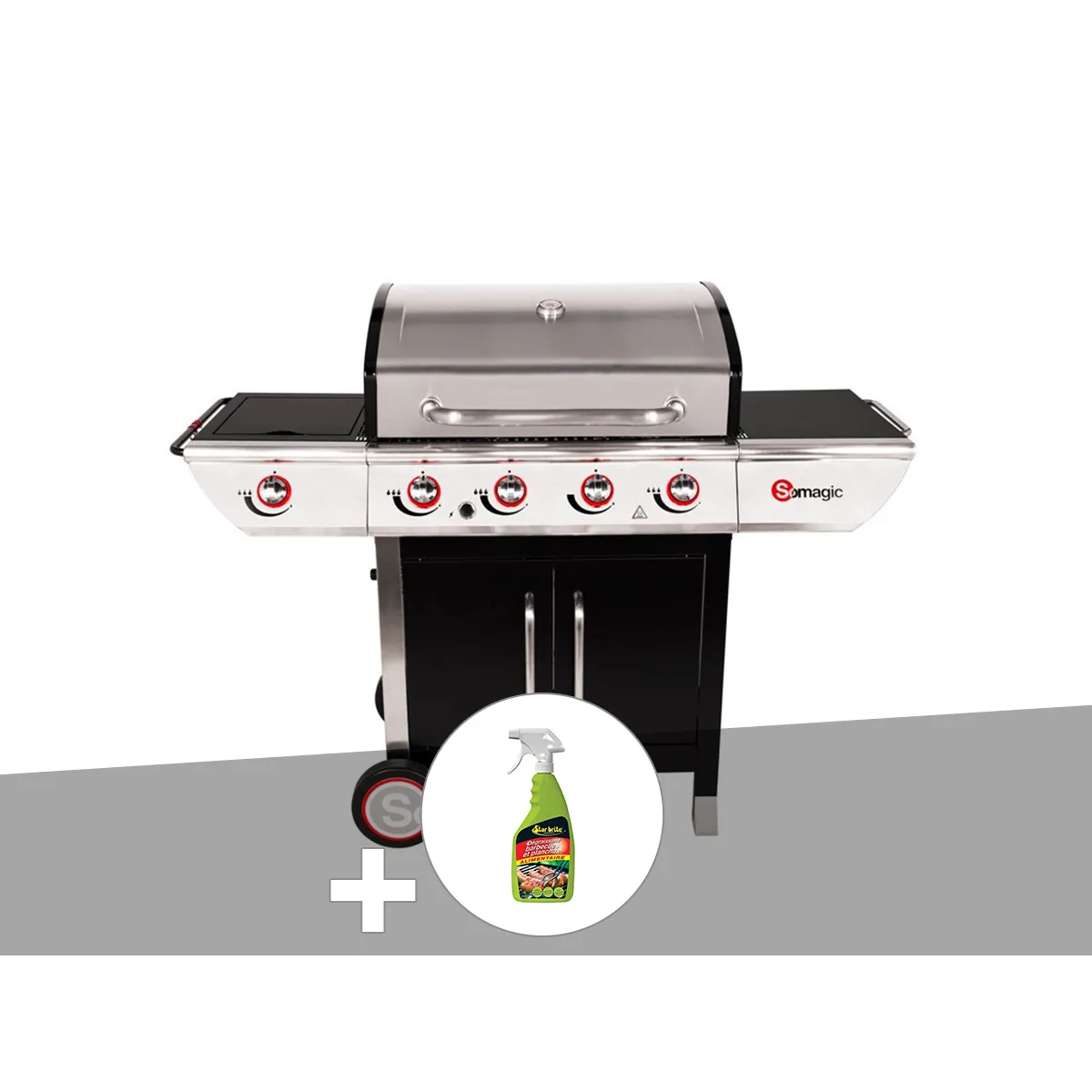 Combine Manhattan Gaz 4 Bruleurs 14kw + 1 Rechaud - vue 5