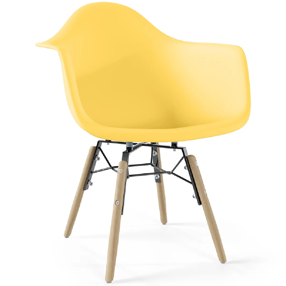 Chaise Enfant Design Scandinave - Pieds en Bois - Nordika Jaune