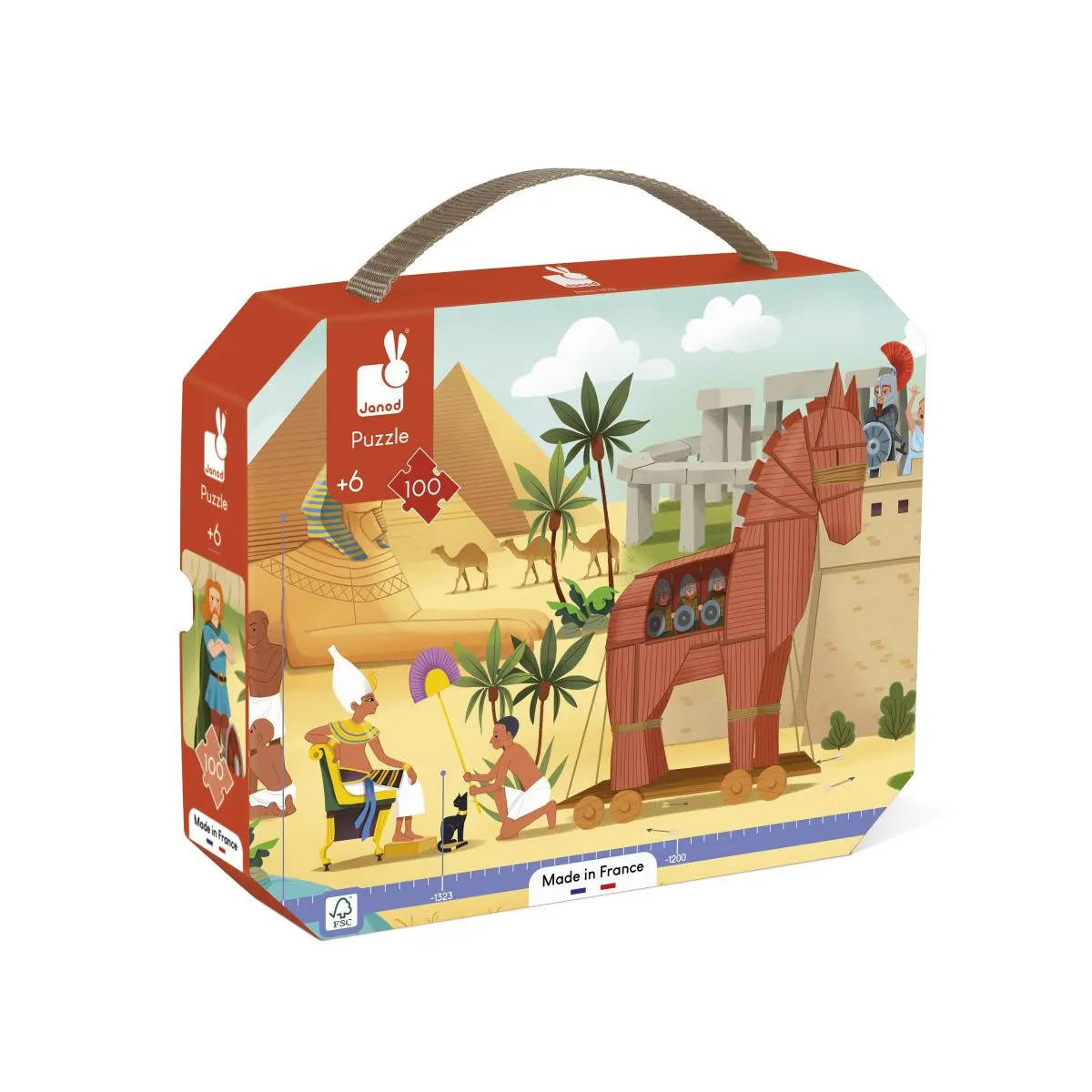 Juratoys Orange Puzzle Frise Historique Antiquité - 100 Pièces Éducatif Pour Enfants - Neuf - Image 2