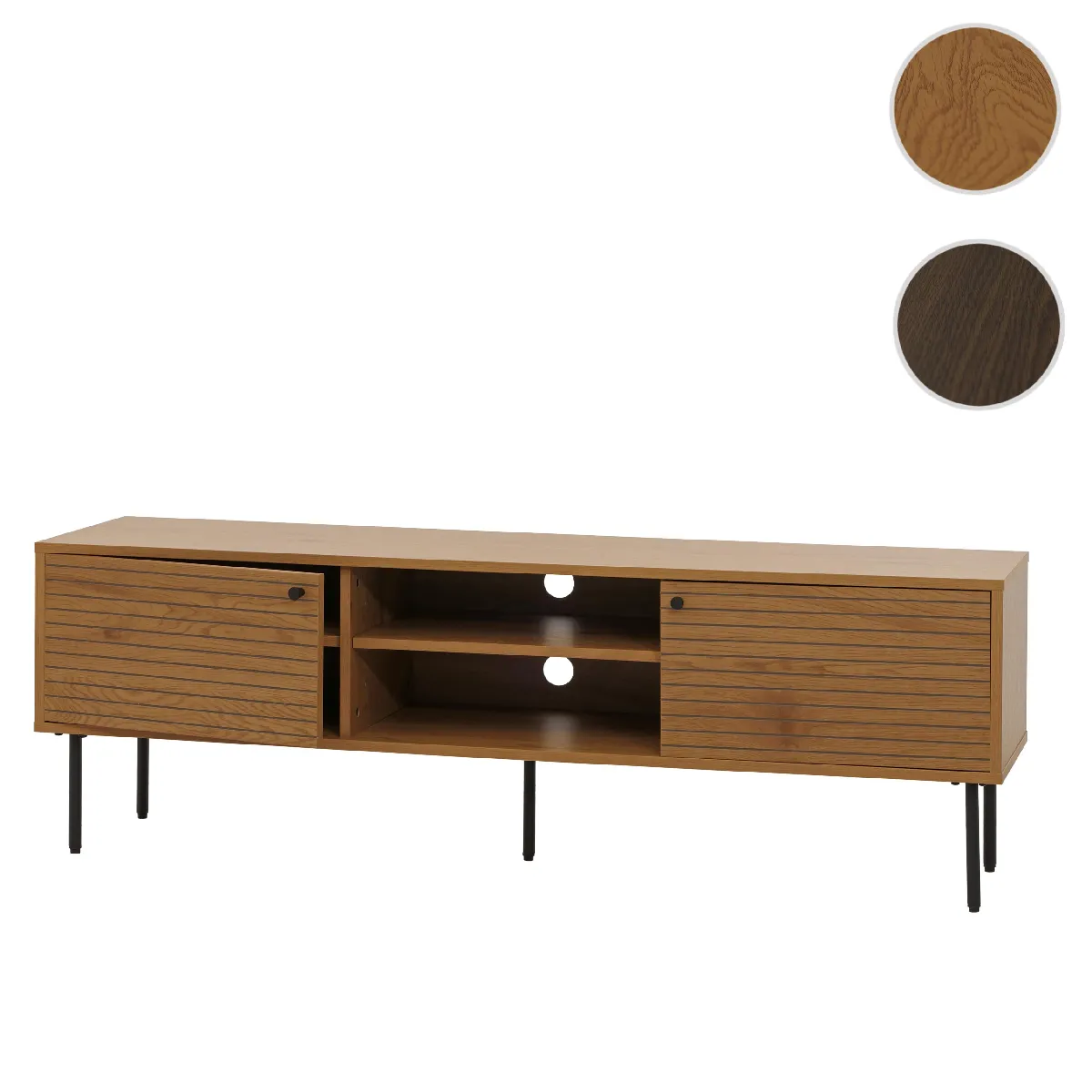 Mendler Meuble TV bas - Naturel