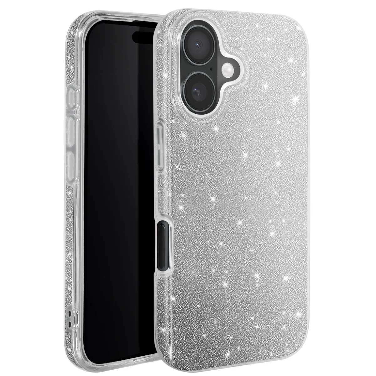 Avizar Argent Coque À Paillettes Pour Iphone 16 Antichoc Scintillant