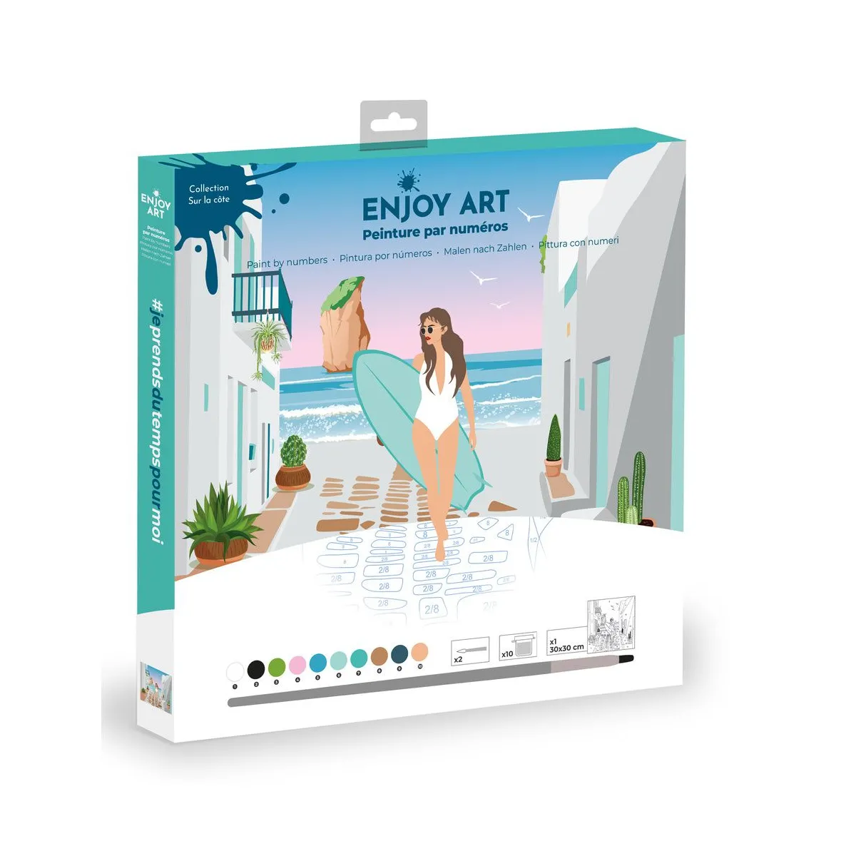 Schipper Peinture Par Numéros – Bateau De Pêche Sur La Plage – Toile 40x50 Cm – Kits Adulte Avec Pinceaux Et Peintures Acryliques