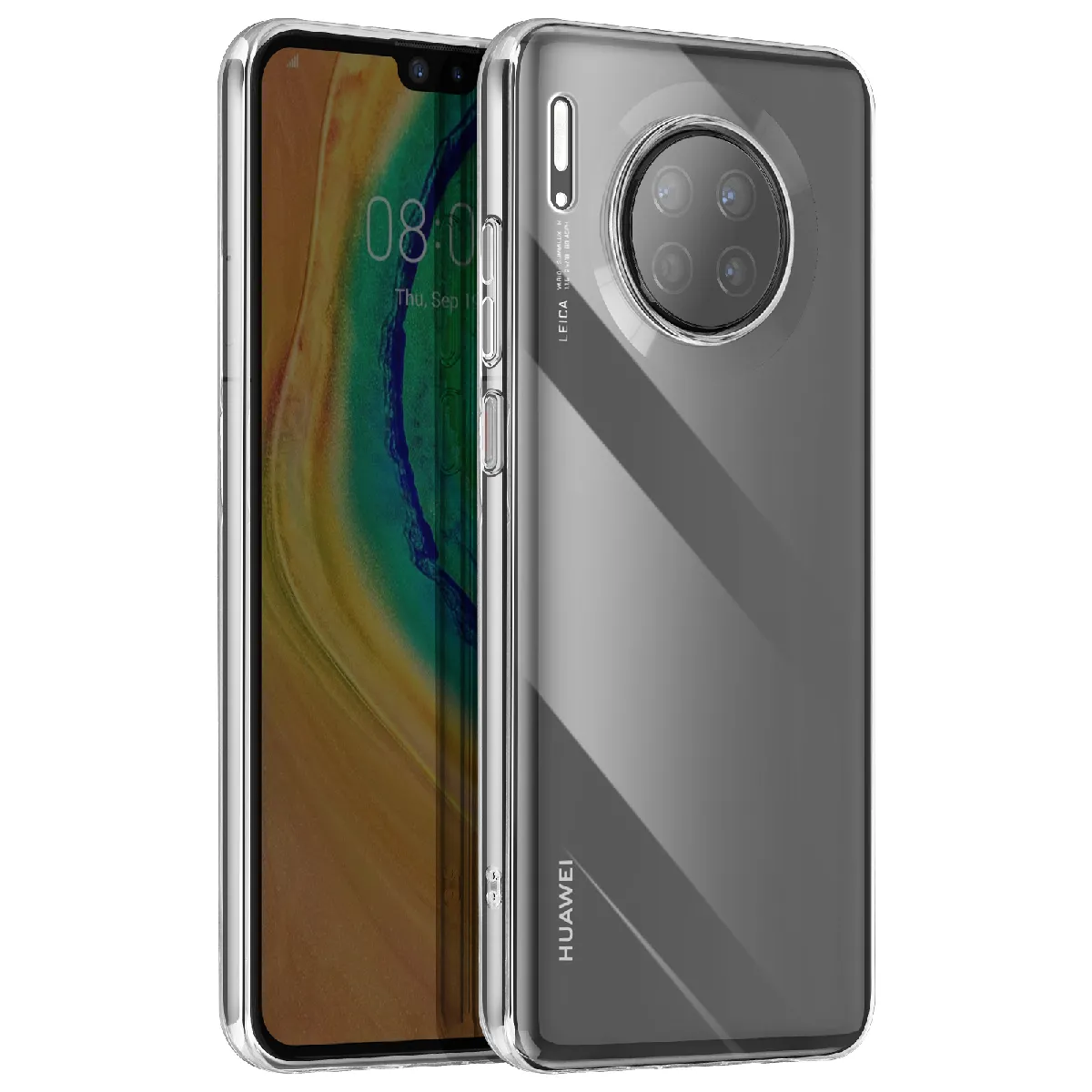 Avizar Coque Pour Huawei Mate 30 Silicone Souple Design Fin Léger Transparent