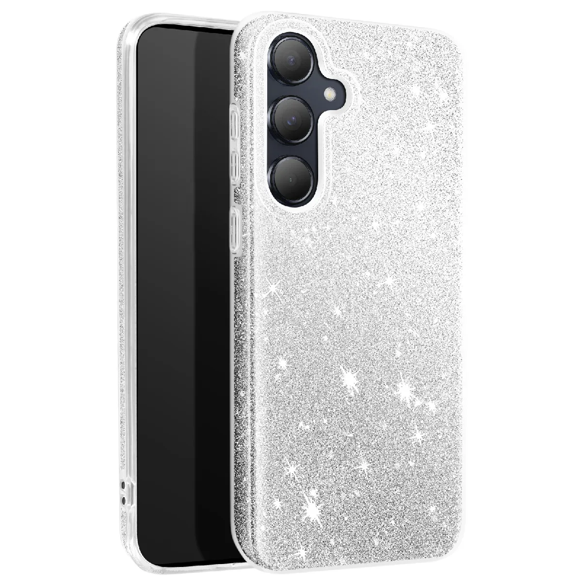 Avizar Argent Coque Paillette Pour Samsung Galaxy A55 Silicone Ultra Fine
